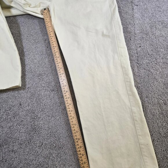 Orvis Pants Mens 36x30 Beige Khaki Straight Leg Pleated Chino Trousers Slacks - Picture 8 of 10